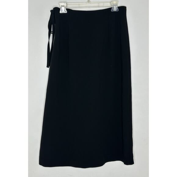 Theory Women’s Black Pleated Admiral Crepe Knee Length Dress Size 10 - Picture 8 of 8